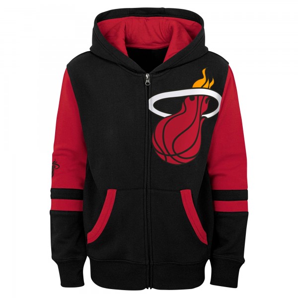 Preschool Miami Heat Black Straight To The League Full-Zip Hoodie