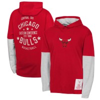 Футболка с длинным рукавом с капюшоном Youth Chicago Bulls Red Small Ball