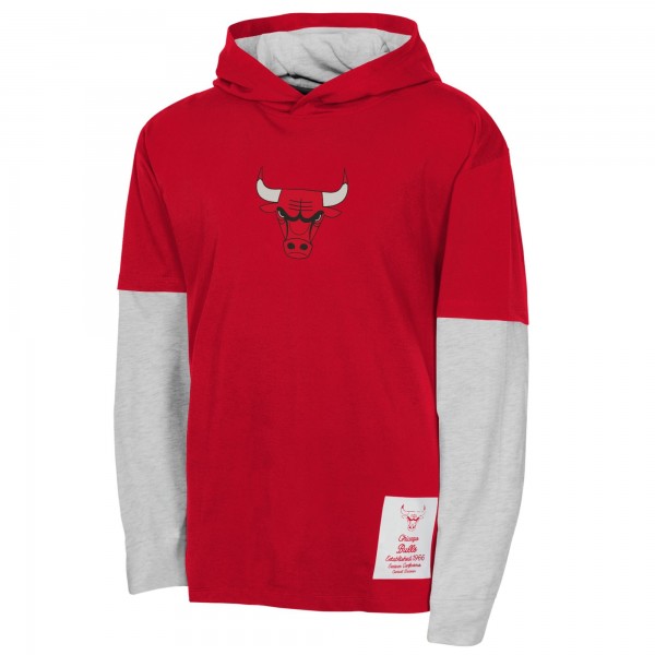 Футболка с длинным рукавом с капюшоном Youth Chicago Bulls Red Small Ball