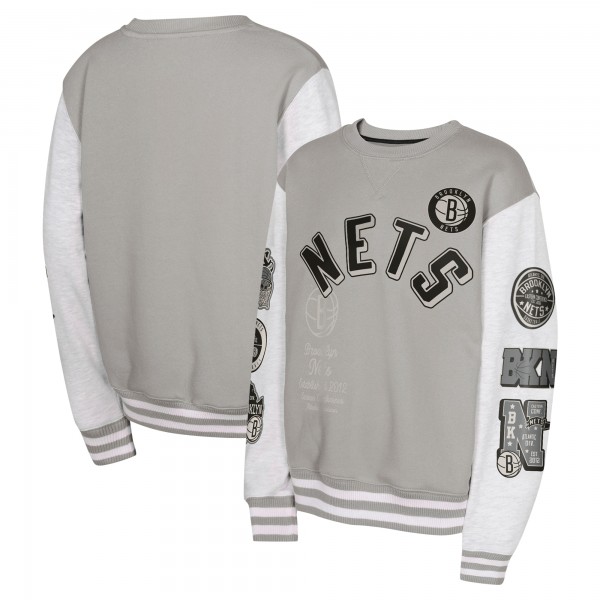 Кофта Youth Brooklyn Nets Gray Star Treatment