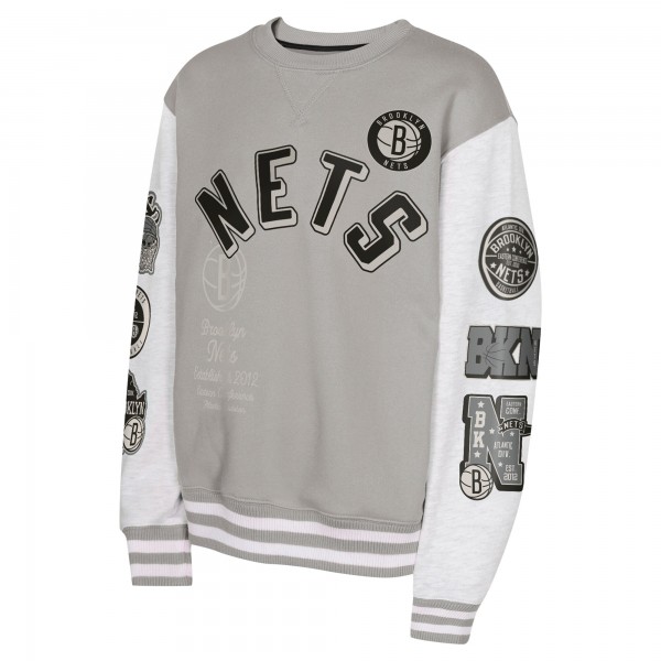 Кофта Youth Brooklyn Nets Gray Star Treatment