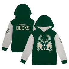 Toddler Milwaukee Bucks Hunter Green Fair Catch Fleece Pullover Hoodie