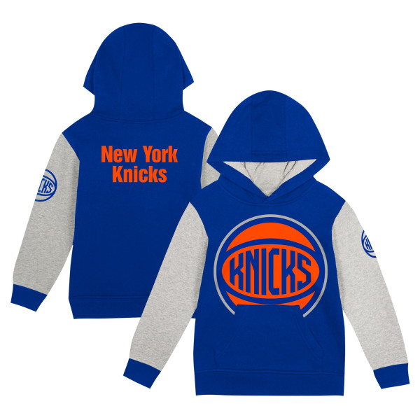 Детская New York Knicks Blue Fair Catch Fleece Pullover Hoodie