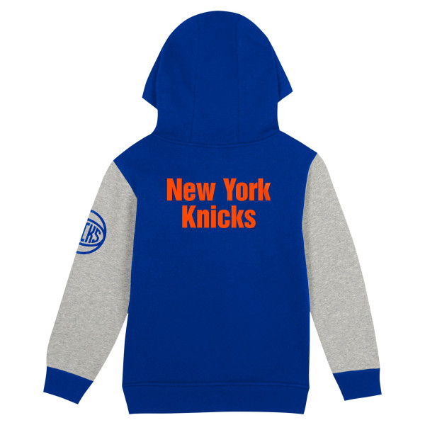 Детская New York Knicks Blue Fair Catch Fleece Pullover Hoodie