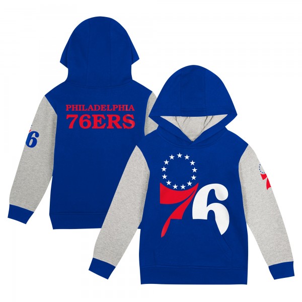 Toddler Philadelphia 76ers Royal Fair Catch Fleece Pullover Hoodie