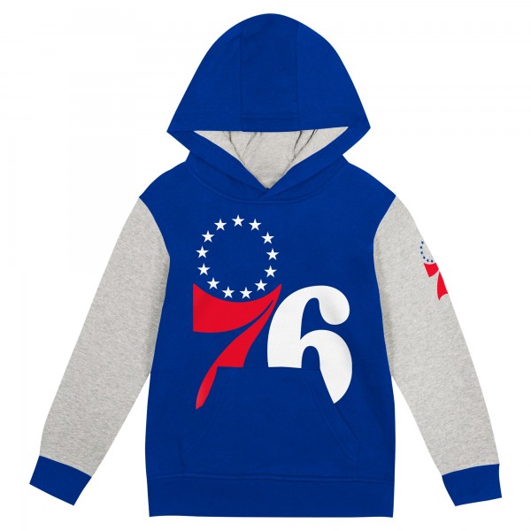 Toddler Philadelphia 76ers Royal Fair Catch Fleece Pullover Hoodie