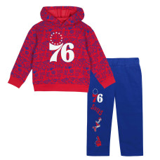 Детская Philadelphia 76ers Red Give and Go Pullover Hoodie and Sweatpants Set