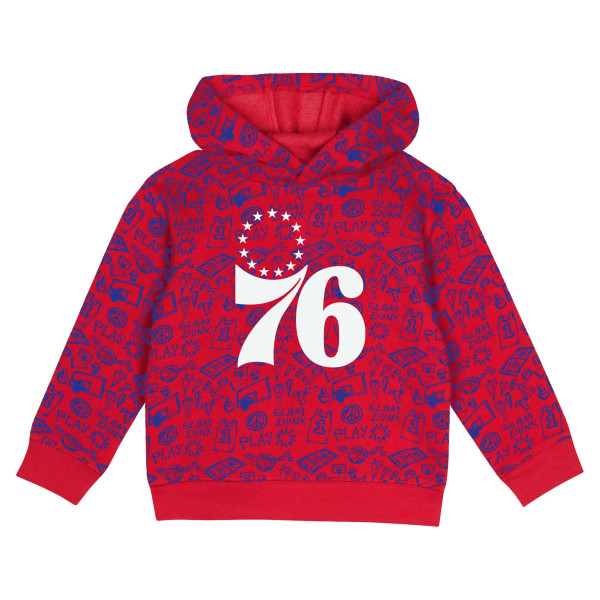 Детская Philadelphia 76ers Red Give and Go Pullover Hoodie and Sweatpants Set