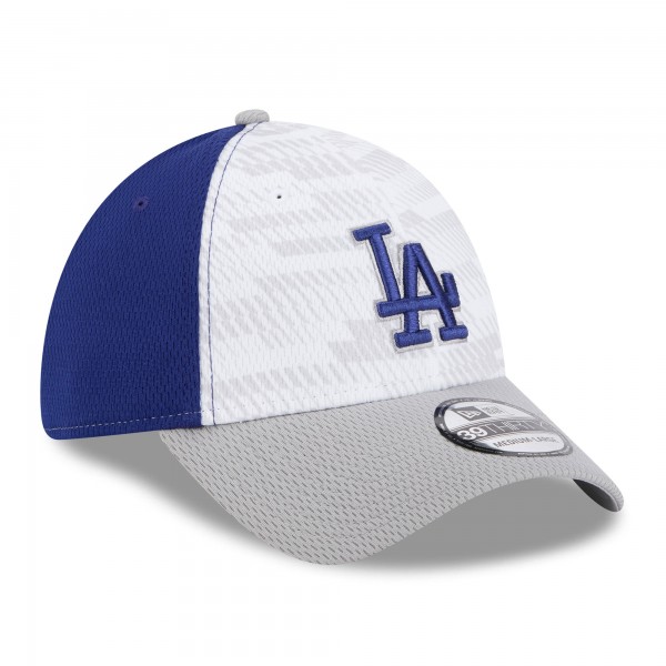 Бейсболка Los Angeles Dodgers New Era Royal/Gray 2025 MLB Clubhouse 39THIRTY