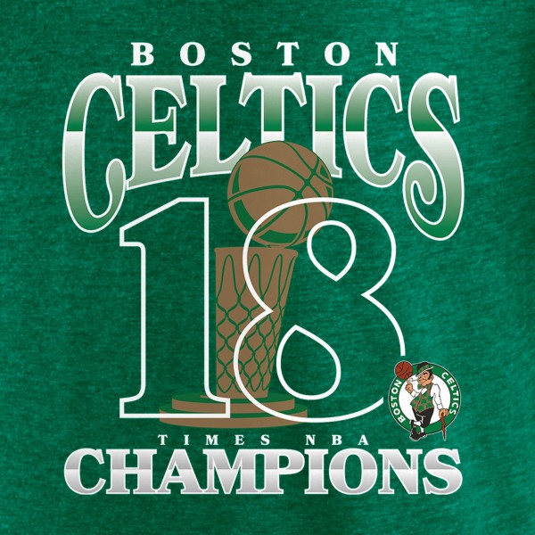 Футболка Boston Celtics 18-Time NBA Finals Champions Tri-Blend – Heather Kelly Green