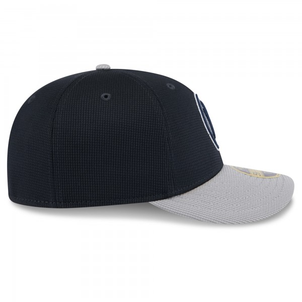 Бейсболка New York Yankees New Era Gray/Navy 2025 Batting Practice Low Profile 59FIFTY