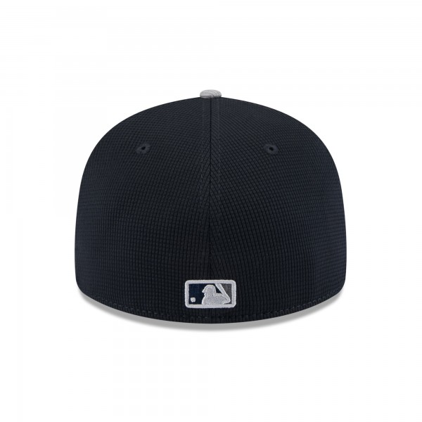 Бейсболка New York Yankees New Era Gray/Navy 2025 Batting Practice Low Profile 59FIFTY