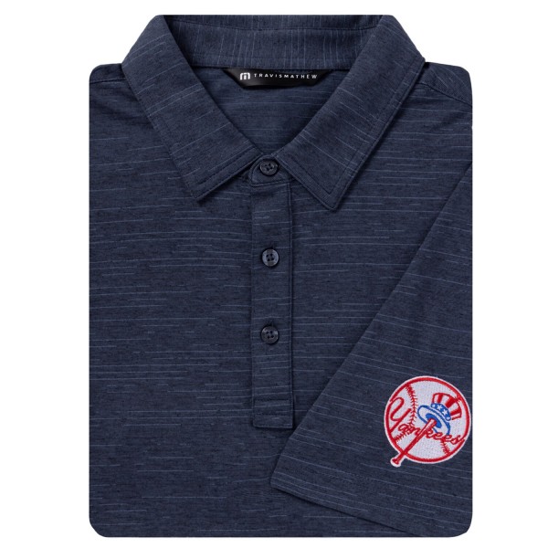 New York Yankees TravisMathew Navy The Heater Polo