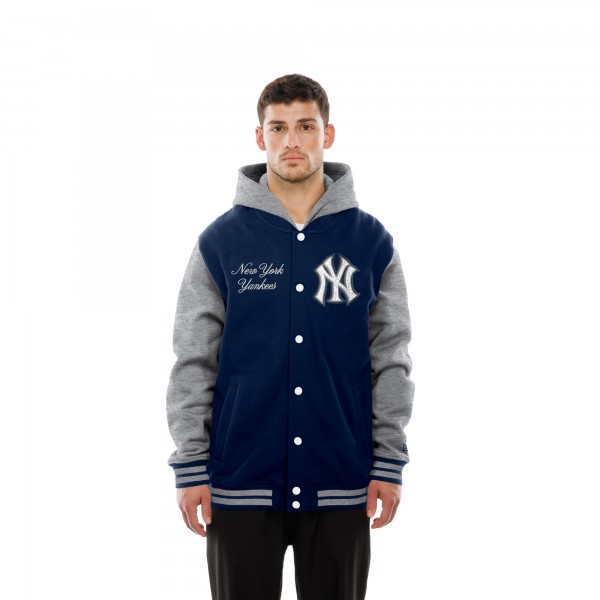 Куртка на кнопках New York Yankees New Era Navy Throwback Prep