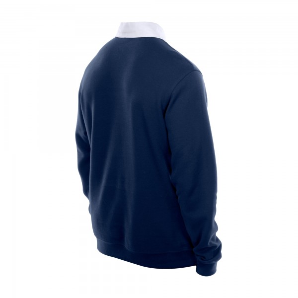 New York Yankees New Era Navy Throwback Prep Colorblock Rugby Polo