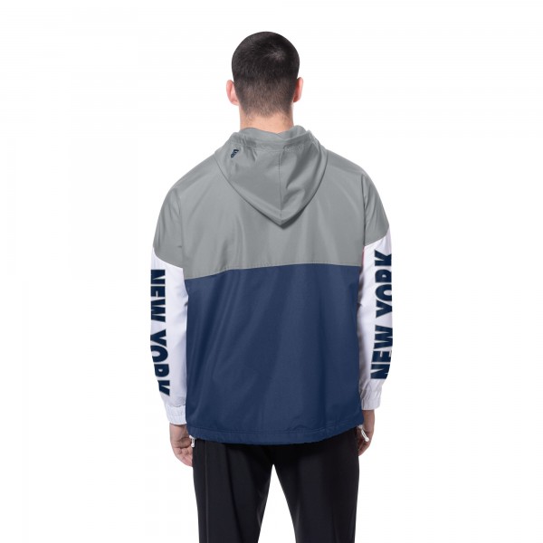 Толстовка на молнии New York Yankees New Era Navy/Gray Color Block Windbreaker