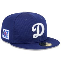Бейсболка Los Angeles Dodgers New Era Royal 2025 Spring Training 59FIFTY