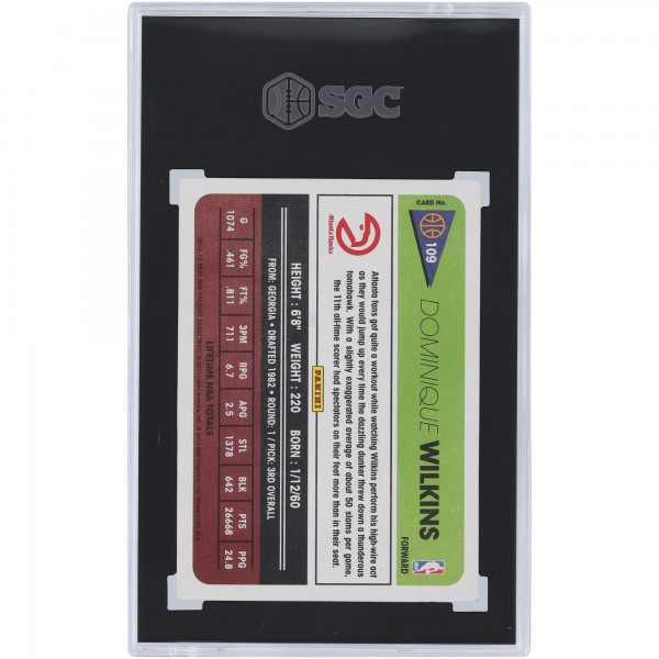 Dominique Wilkins Atlanta Hawks Autographed 2014-15 Panini Paramount Buy Back #109 #3/3 SGC Authenticated 9.5 Card