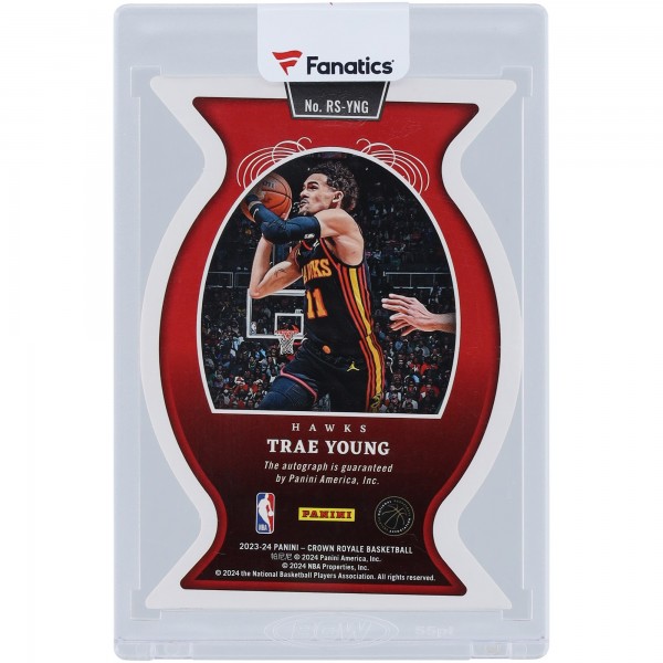 Trae Young Atlanta Hawks Autographed 2023-24 Panini Crown Royale Royal Signatures #RS-YNG #3/17 Card