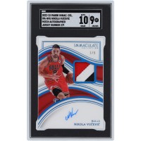 Nikola Vucevic Chicago Bulls Autographed 2022-23 Panini Immaculate Collection Jersey Number Relic #IPA-NVU #2/9 SGC Authenticated 9/10 Card