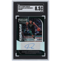 Giannis Antetokounmpo Milwaukee Bucks Autographed 2018-19 Panini Threads Signage #36 SGC Authenticated 8.5 Card