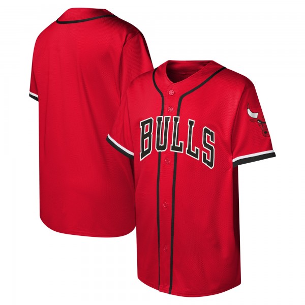 Игровая джерси Chicago Bulls Youth Stitch Full-Button Baseball  - Red