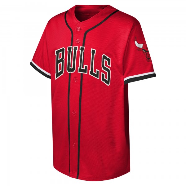 Игровая джерси Chicago Bulls Youth Stitch Full-Button Baseball  - Red