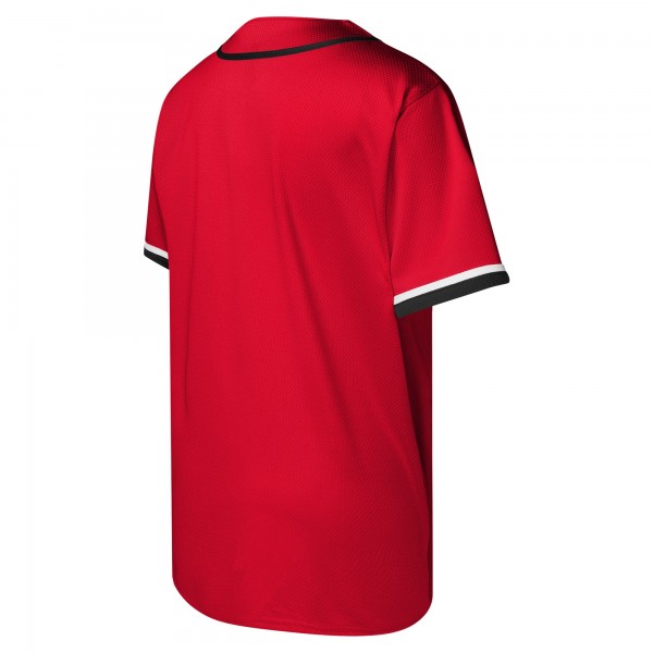 Игровая джерси Chicago Bulls Youth Stitch Full-Button Baseball  - Red