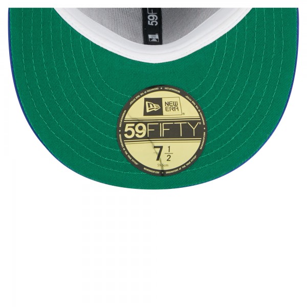 Бейсболка New York Knicks New Era Black/Blue Throwback Satin Vintage Pin Two-Tone 59FIFTY