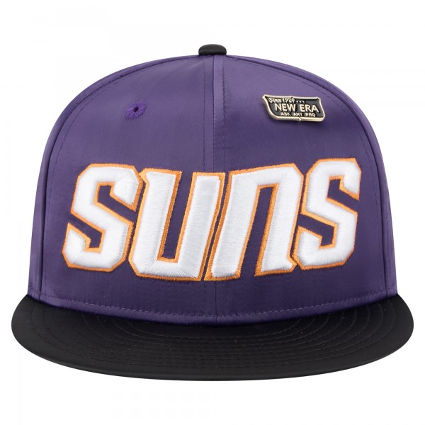 Бейсболка Phoenix Suns New Era Purple/Black Throwback Satin Vintage Pin Two-Tone 59FIFTY