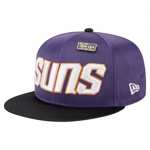 Бейсболка Phoenix Suns New Era Purple/Black Throwback Satin Vintage Pin Two-Tone 59FIFTY