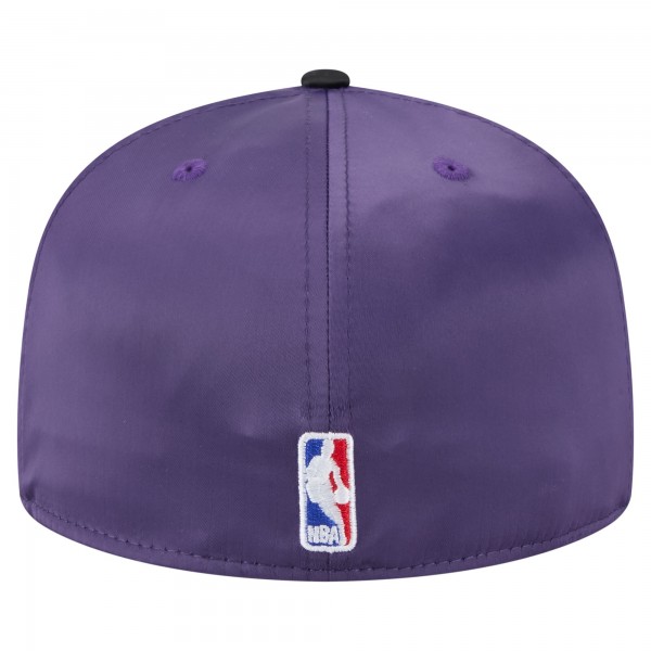 Бейсболка Phoenix Suns New Era Purple/Black Throwback Satin Vintage Pin Two-Tone 59FIFTY