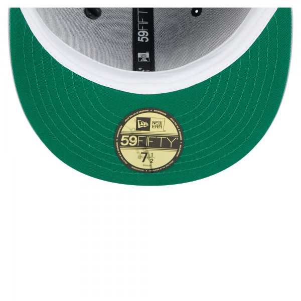 Бейсболка Brooklyn Nets New Era Black/Gray Throwback Satin Vintage Pin Two-Tone 59FIFTY