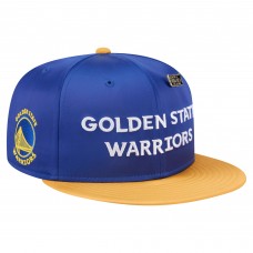 Бейсболка Golden State Warriors New Era Royal/Gold Throwback Satin Vintage Pin Two-Tone 59FIFTY