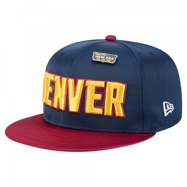 Бейсболка Denver Nuggets New Era Navy/Red Throwback Satin Vintage Pin Two-Tone 59FIFTY