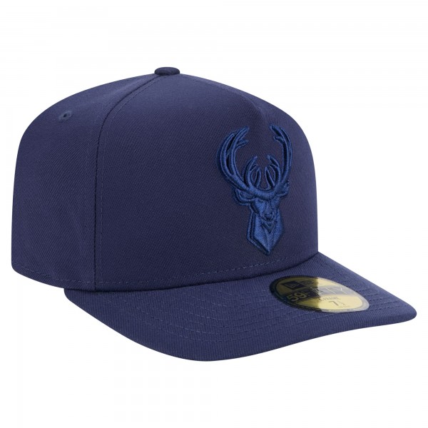 Бейсболка Milwaukee Bucks New Era Navy Colorpack A-Frame Pinch Front 59FIFTY
