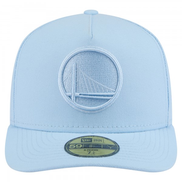Бейсболка Golden State Warriors New Era Light Blue Colorpack A-Frame Pinch Front 59FIFTY