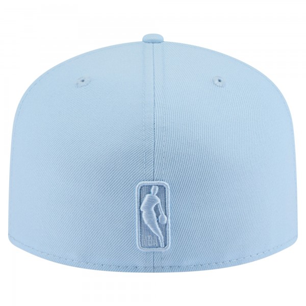 Бейсболка Golden State Warriors New Era Light Blue Colorpack A-Frame Pinch Front 59FIFTY