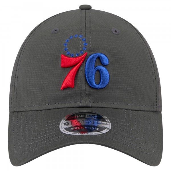 Бейсболка Philadelphia 76ers New Era Charcoal Active Ripstop 9TWENTY