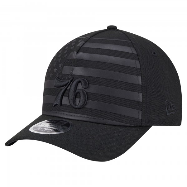 Бейсболка Philadelphia 76ers New Era Black Game Day Flag A-Frame 9FORTY