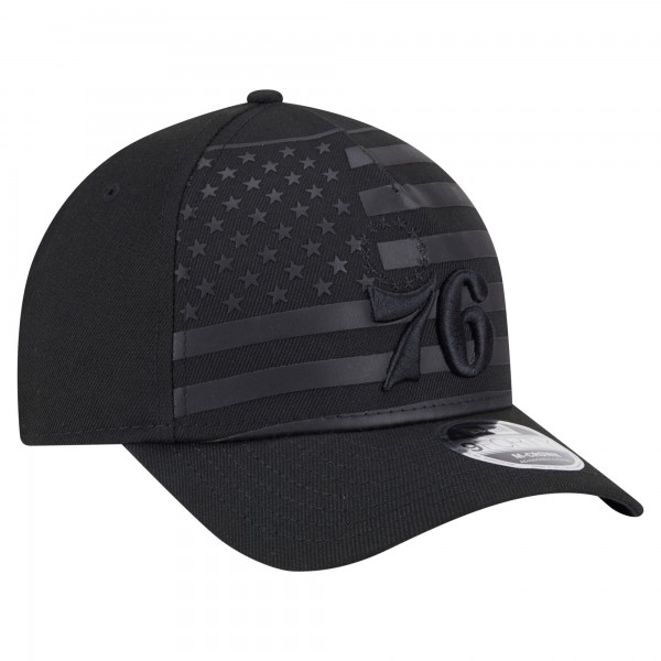 Бейсболка Philadelphia 76ers New Era Black Game Day Flag A-Frame 9FORTY