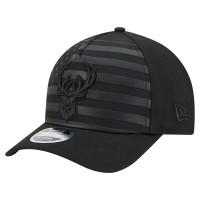 Бейсболка Milwaukee Bucks New Era Black Game Day Flag A-Frame 9FORTY