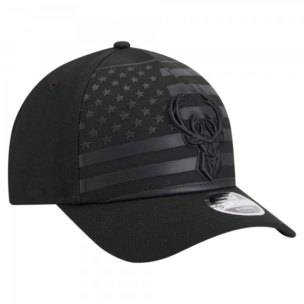 Бейсболка Milwaukee Bucks New Era Black Game Day Flag A-Frame 9FORTY