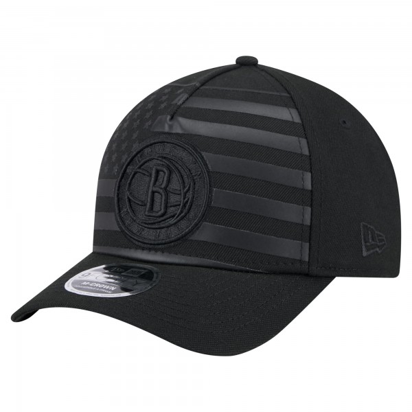 Бейсболка Brooklyn Nets New Era Black Game Day Flag A-Frame 9FORTY