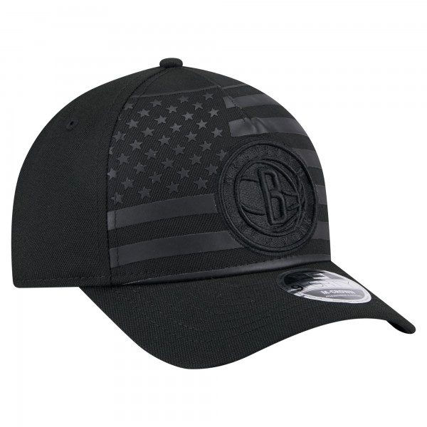 Бейсболка Brooklyn Nets New Era Black Game Day Flag A-Frame 9FORTY