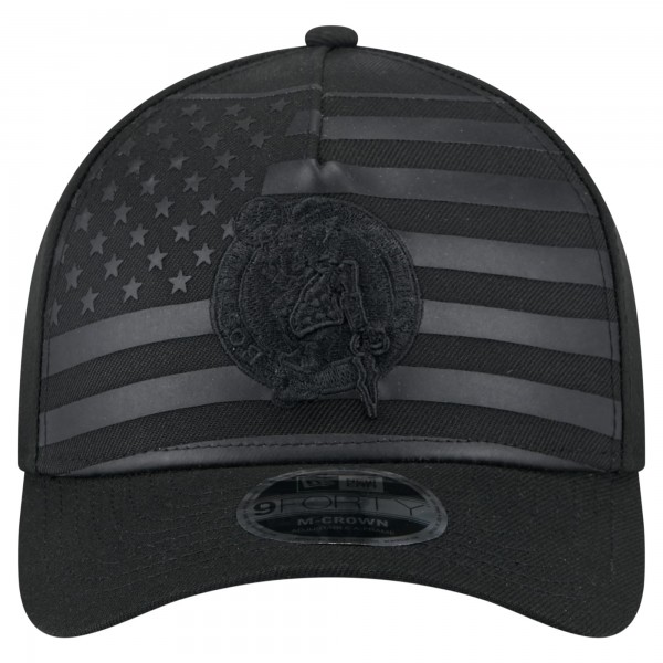 Бейсболка Boston Celtics New Era Black Game Day Flag A-Frame 9FORTY