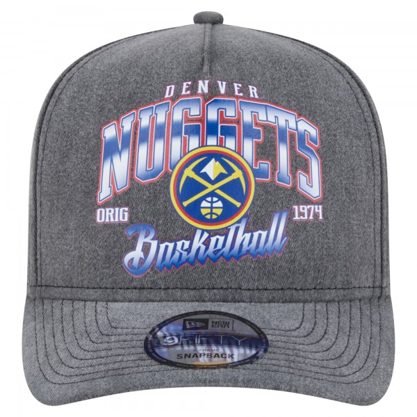 Бейсболка Denver Nuggets New Era Charcoal Throwback Washed Pre-Curved 9FIFTY