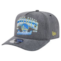 Бейсболка Golden State Warriors New Era Charcoal Throwback Washed Pre-Curved 9FIFTY