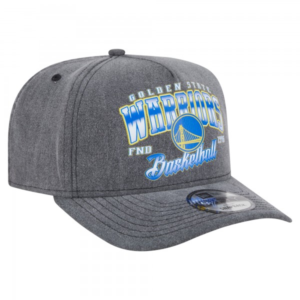 Бейсболка Golden State Warriors New Era Charcoal Throwback Washed Pre-Curved 9FIFTY