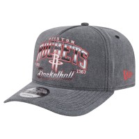 Бейсболка Houston Rockets New Era Charcoal Throwback Washed Pre-Curved 9FIFTY